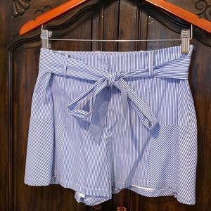 Seersucker stripe shorts